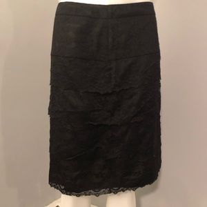 Black Sharagano Pencil Skirt Size 14